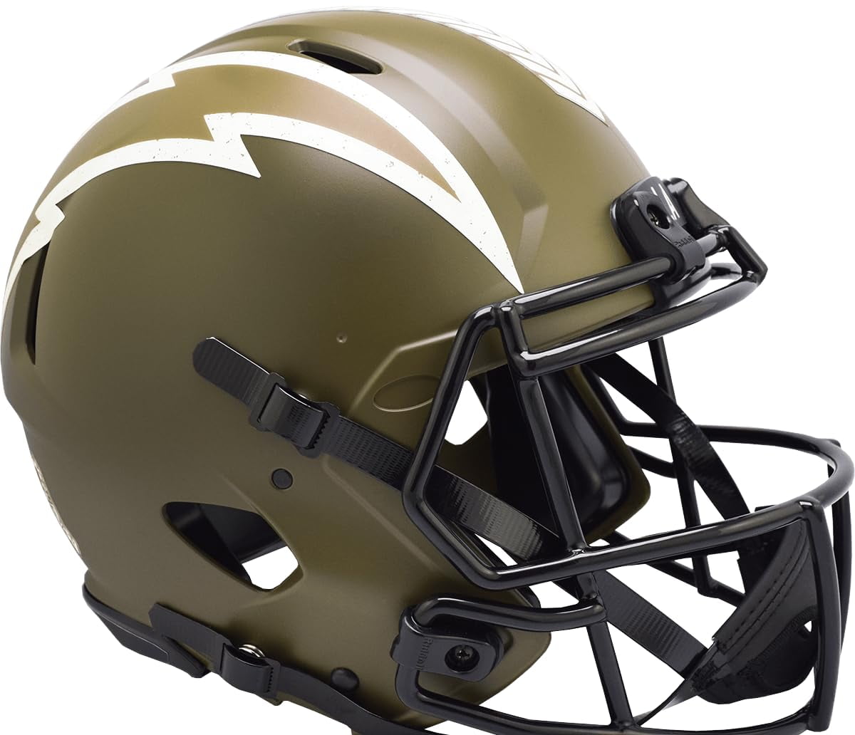 Riddell 9585563235 NFL Los Angeles Chargers Riddell Authentic Full Size Speed Style Salute to Service Helmet