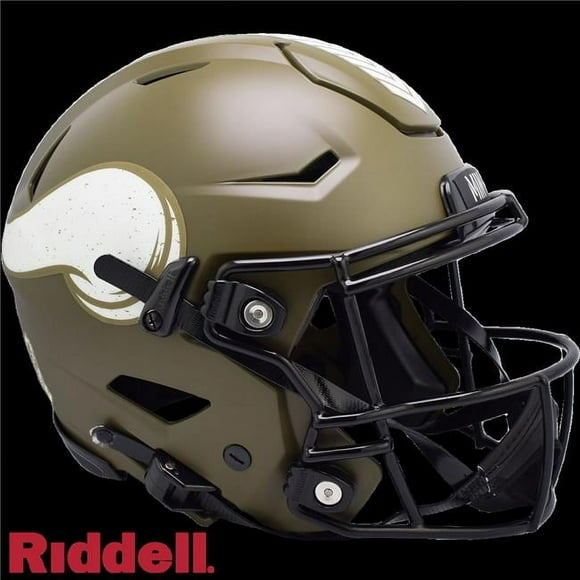 Riddell 9585563192 NFL Minnesota Vikings Riddell Authentic Full Size Speed Flex Style Salute To Service Helmet