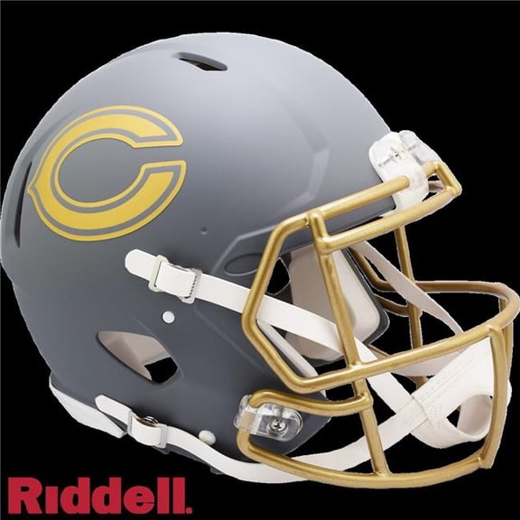 Riddell 9585562965 NFL University of Chicago Authentic Full Size Speed Style Slate Alternate Bears Helmet