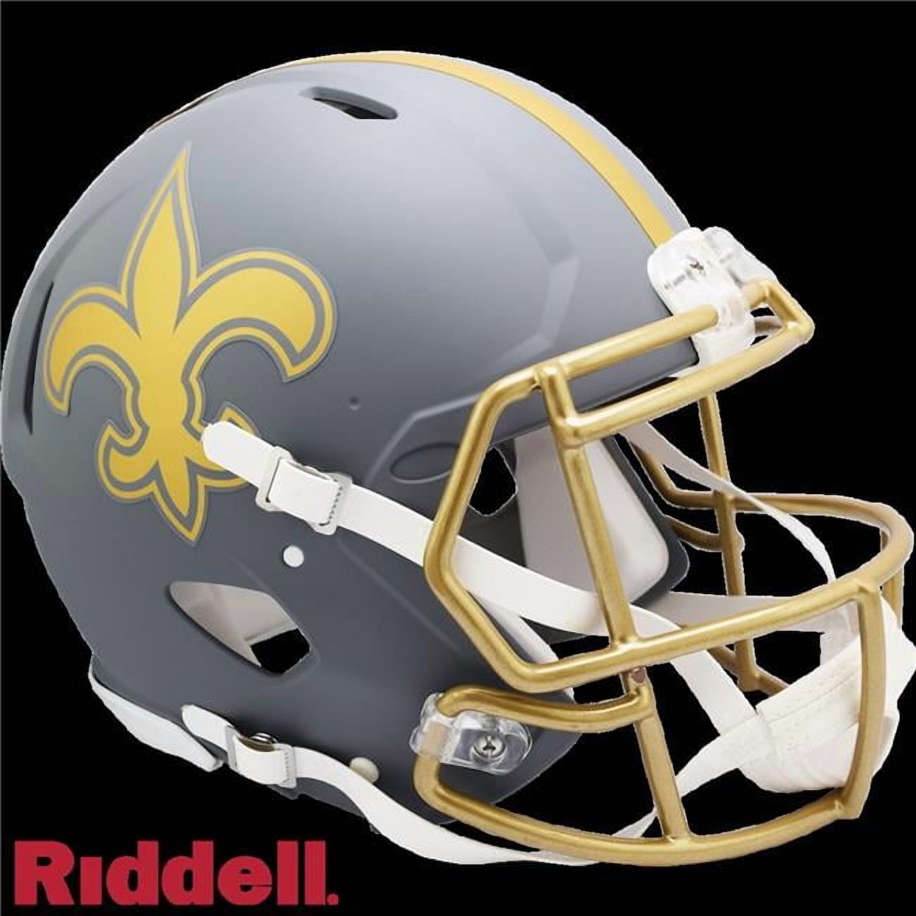 Riddell 9585562989 NFL University of Orleans Authentic Full Size Speed Style Slate Alternate Saints Helmet
