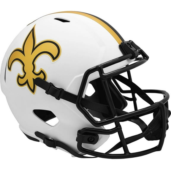 Riddell New Orleans Saints LUNAR Alternate Revolution Speed Replica Football Helmet