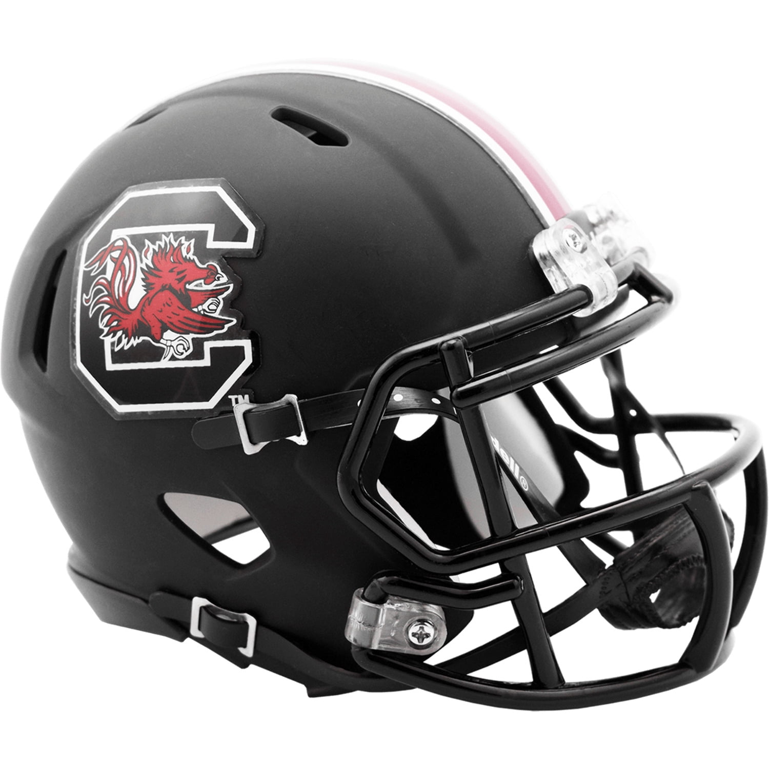 Riddell South Carolina Matte Black SPEED Mini Helmet