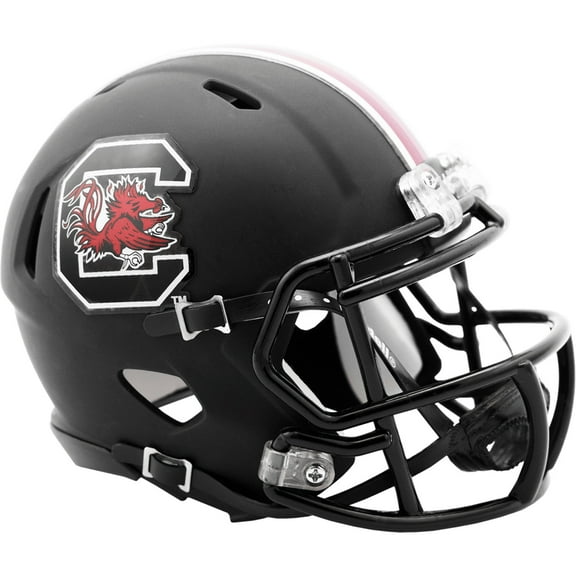 Riddell South Carolina Matte Black SPEED Mini Helmet