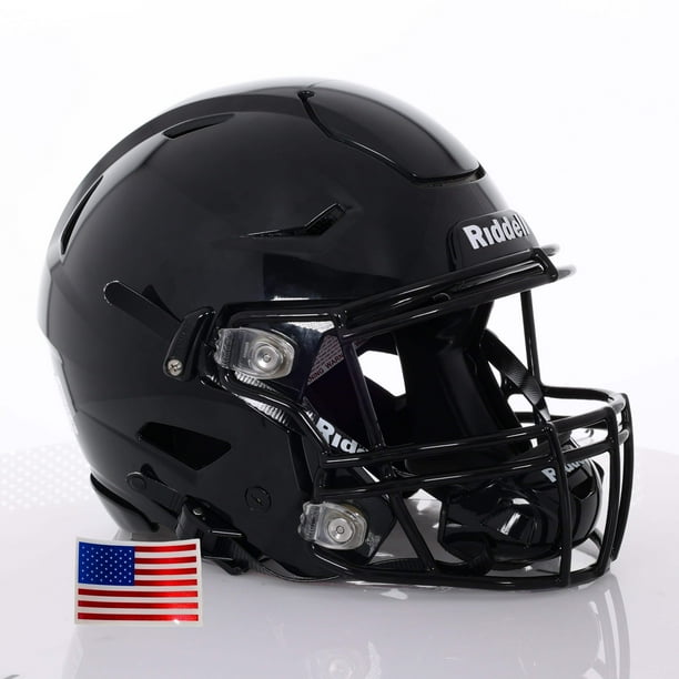Riddell SpeedFlex ADULT Helmet - Black SF-2BD Facemask (Black Helmet, Large)