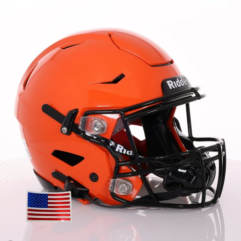 Riddell SpeedFlex ADULT Helmet - Black SF-2BD Facemask (Orange