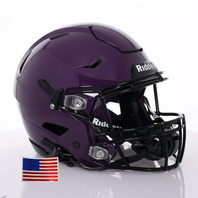 Riddell SpeedFlex ADULT Helmet - Black SF-2BD Facemask (Purple