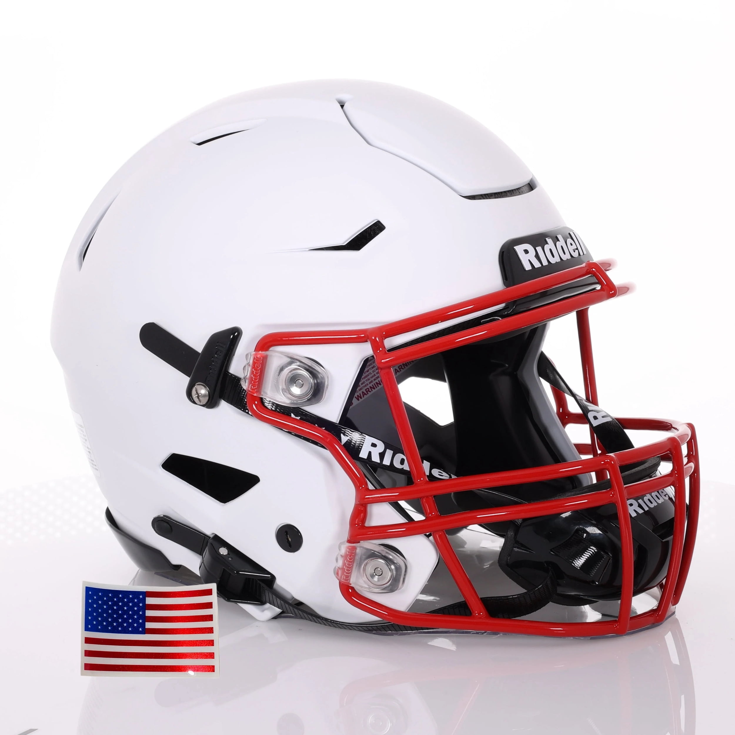 Speedflex Red Riddell SpeedFlex ADULT Helmet - Scarlet SF-2BD Facemask (Matte White ...