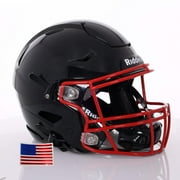 Riddell SpeedFlex ADULT Helmet - Scarlet SF-2BD Facemask (White Helmet, Small)