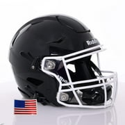 Riddell SpeedFlex ADULT Helmet - White SF-2BD Facemask (Black Helmet, Small)