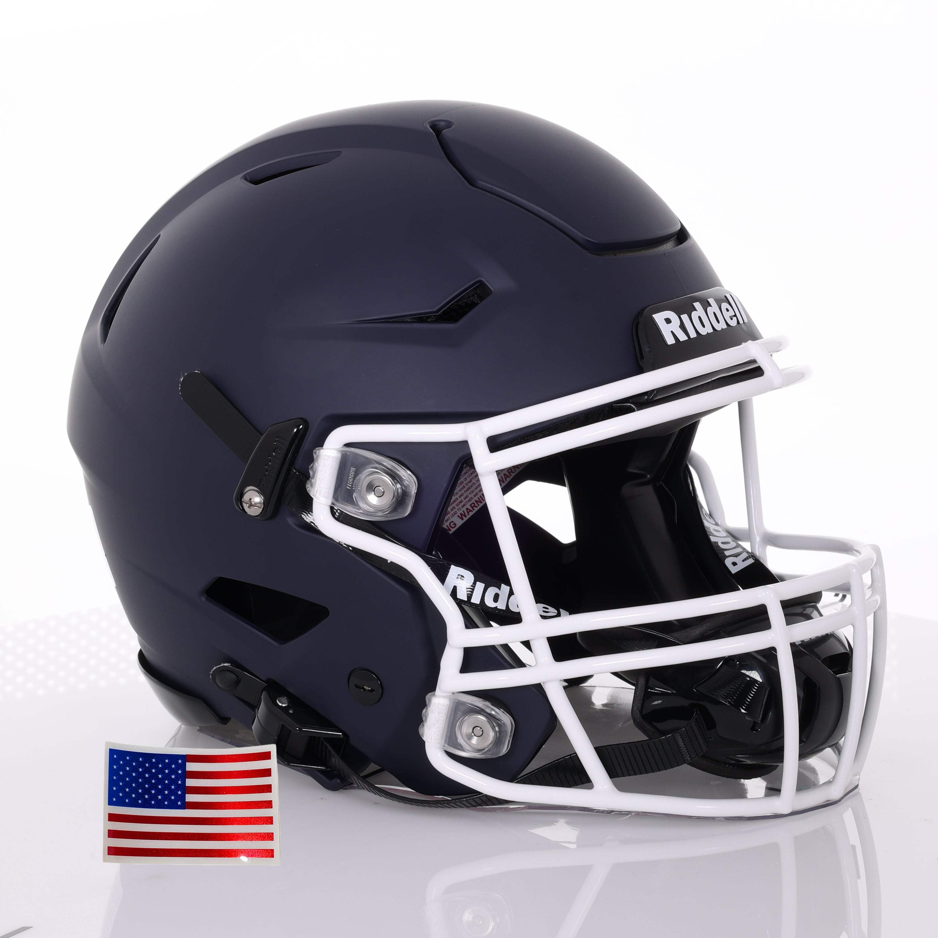 Riddell SpeedFlex ADULT Helmet - White SF-2BD Facemask (Matte Navy