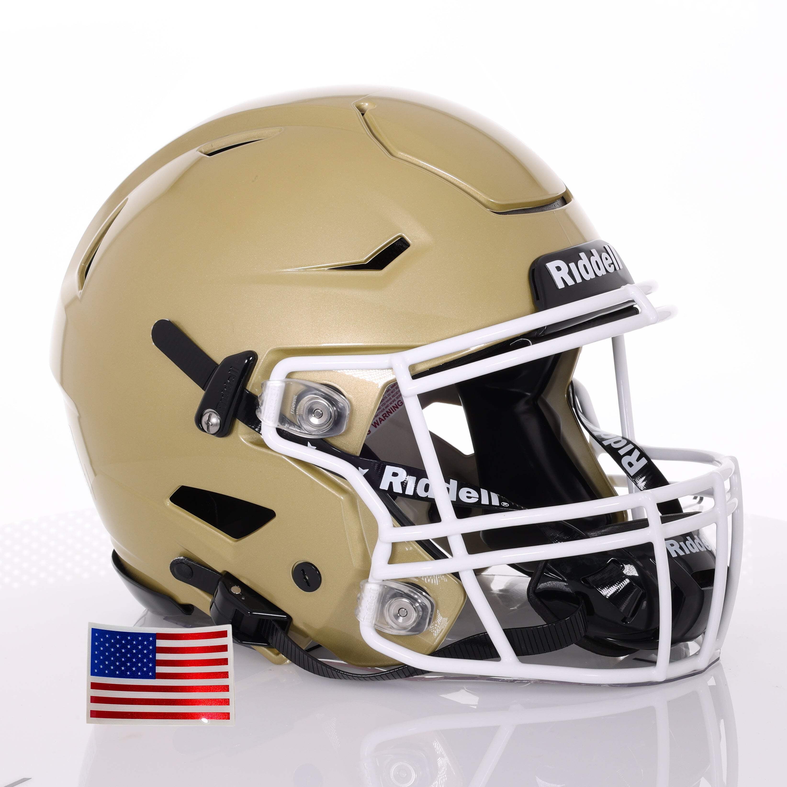 Riddell SpeedFlex ADULT Helmet - White SF-2BD Facemask (Vegas Gold