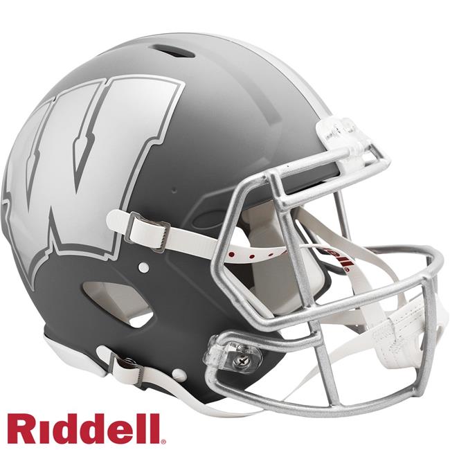 Riddell 9585533573 Wisconsin Decalrs Helmet - Riddell Authentic Full Size Speed Style Slate Alternate