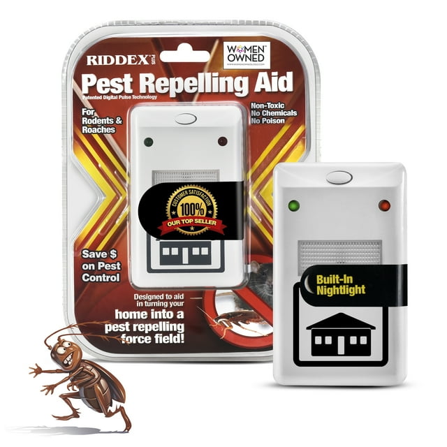 Riddex Plugin Pest Repellent Aid, Pest Control for Rats, Roaches, Bugs