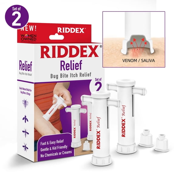 Riddex Relief Bug Bite Itch Relief Twin Pack - Natural Treatment
