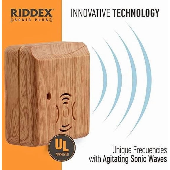 Riddex Sonic Plus Ultrasonic Indoor Plug-In Device with Side Outlet 3 Pack (Wood Finish)