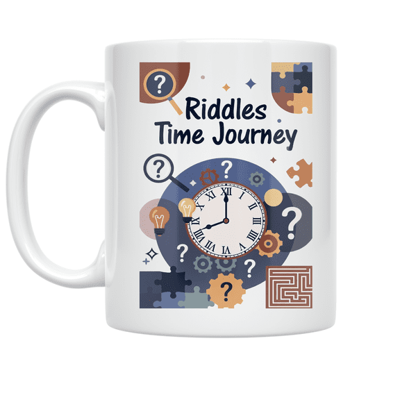 Riddles Time Journey Design - Puzzle Lover - 11 oz Ceramic Coffee Mug