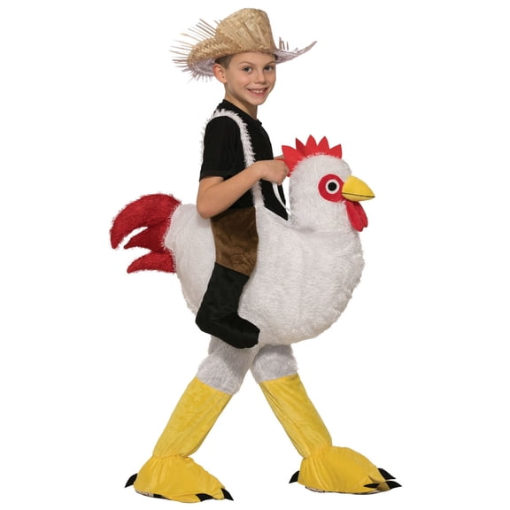 Rubies Ride-a-Chicken Costume for Kids, Unisex Medium