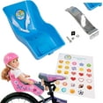thumbnail image 1 of Ride Along Dolly Bicycle Seat Doll Accessories with Adorable Decals, Blue, 1 of 5