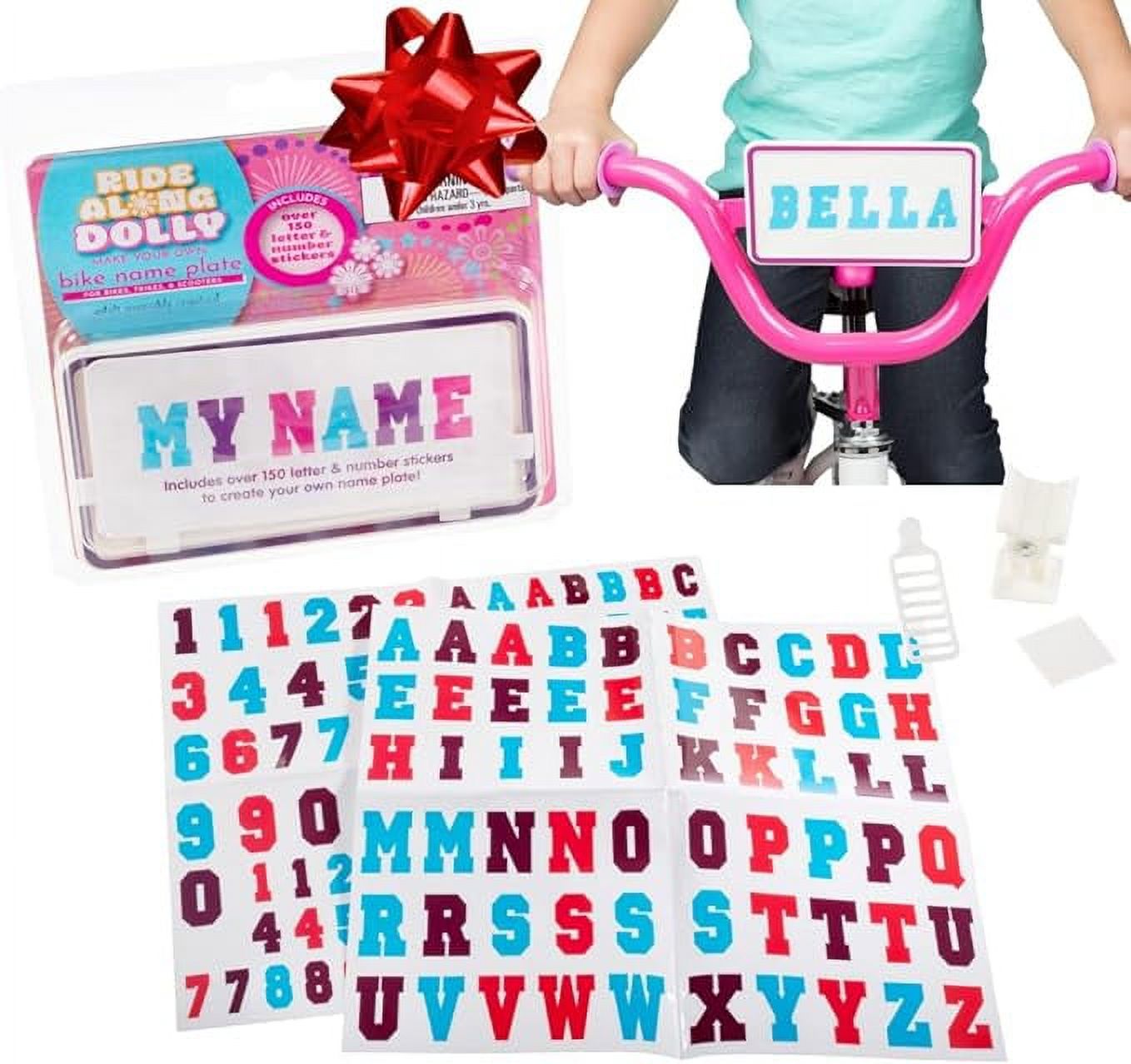 Ride Along Dolly Kid's Bicycle Customizable License Plate Make Your