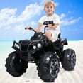 thumbnail image 1 of Ride on Car ATV for Kids, 4 Wheeler ATV with Two Speeds, Electric Kids Ride on Toys, Kids Cars Birthday Gifts with Headlights, MP3 Player, 12V Battery Operated Ride on Car, Q11318, 1 of 13