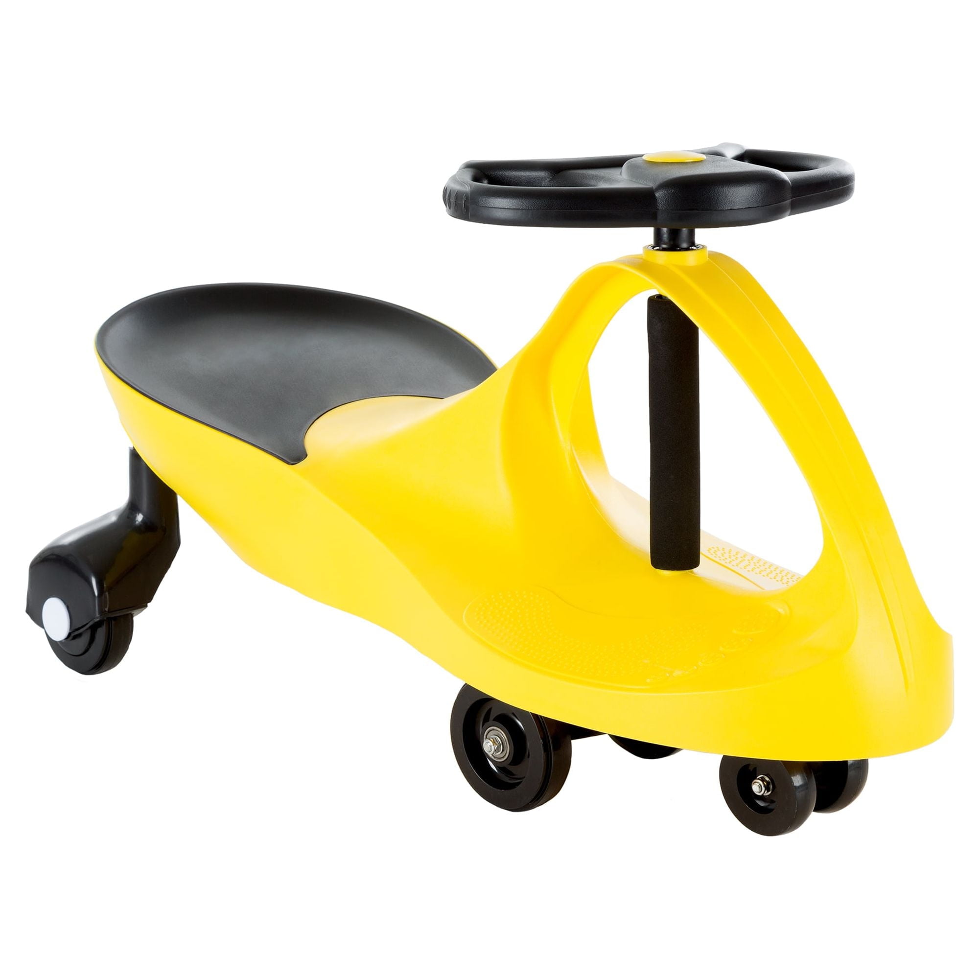 Yellow and Black Twist and Turn Ride-On Car for Kids