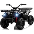 thumbnail image 1 of iRerts 24V Ride on ATV, Powered Ride on Toys for Kids Boys Girls Ages 3-5, Kids 4 Wheeler Electric Cars with Bluetooth, Music, LED Headlights, Front Rear Storage Racks, Crash Bars, Black, 1 of 10
