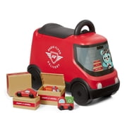 Radio Flyer Ride and Deliver Truck Foot-to-Floor with Included Toy Cars for Toddlers