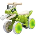 thumbnail image 1 of Xuanlur Dinosaur Balance Bike for 1-3 Year Olds, Toddler Bike with EVA Tires, Light-Up Wheels, Baby Bike with Music & Mist Spray Effects, Dinosaur Ride on Toy, Perfect First Birthday Gift, Green, 1 of 7