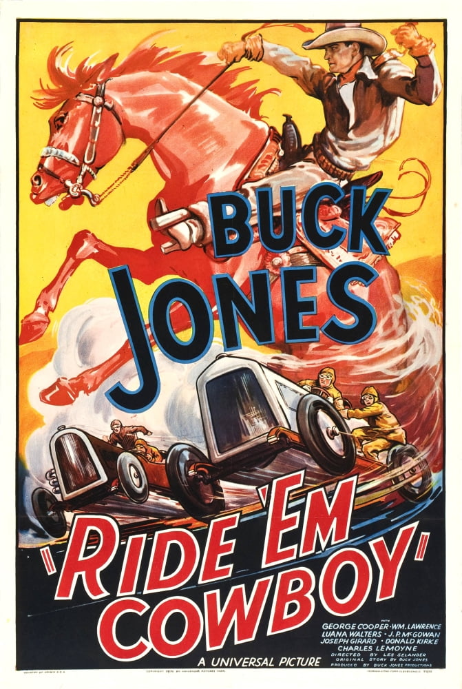 Ride Em Cowboy Canvas Art -  (24 x 36)
