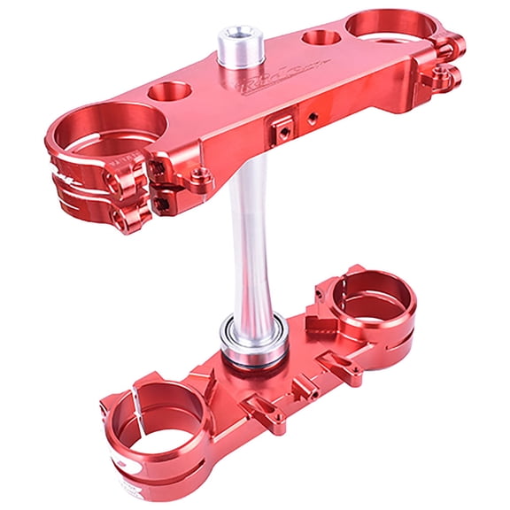 Ride Engineering Billet Split Triple Clamp Set 22mm Offset Red
