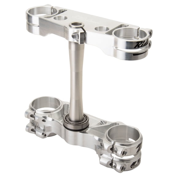 Ride Engineering Rubber Mounted Billet Split Triple Clamp Set 22mm Offset Silver