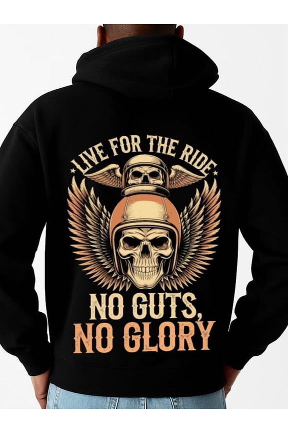 Ride with Guts funny hoodies skeleton mens sweater hoodie black Winter wear, vintage style, comfortable fit, patterned sweatshirt, streetwear lovers halloween fire 3d