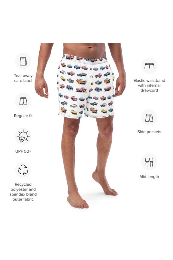 Ride Into Summer with Classic Style, Recycled Swim Trunks. (XL)