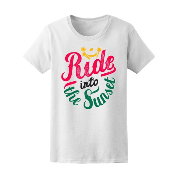 Ride Into The Sunset Beach T-Shirt Women -Image by Shutterstock, Female x-Large