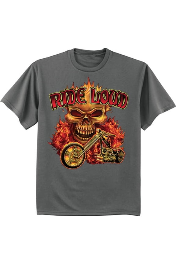 Ride Loud Biker Skull Shirt Choppers Tee