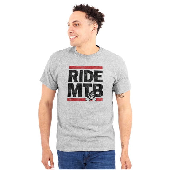 Ride MTB Mountain Bike Cyclist Men's Graphic T Shirt Tees Brisco Brands S