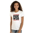 thumbnail image 1 of Ride MTB Mountain Bike Cyclist Womens Fitted Plus Size Graphic Tee Brisco Brands 3X, 1 of 5