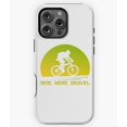 thumbnail image 1 of Ride More Gravel Bicycle Biking Quote Phone Case for iPhone 16 15 14 13 12 11 Pro Max, 1 of 2