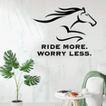 thumbnail image 1 of Ride More. Worry Less. Beautiful Horse Mare Stallion Silhouette Vinyl Wall Art Sticker Wall Decal Home Kids Room Study Room Boys Girls Farm House Décoration Design Décor Decal Size (24x40 inch), 1 of 3