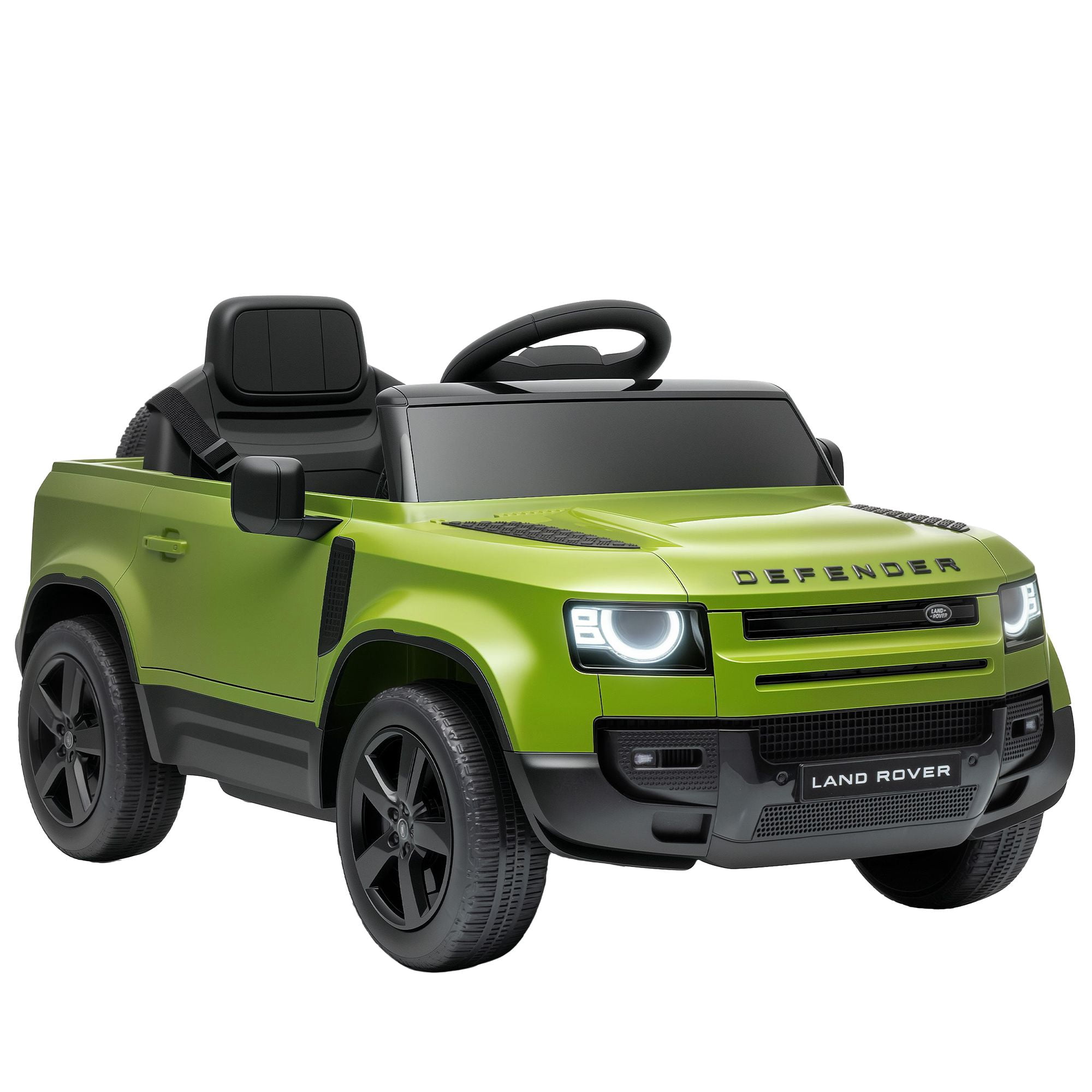 Ride-On Car Licensed Land Rover Defender 12V with Remote Control, Green ...