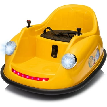 Ride On Electric Bumper Car for Kids and Toddlers,12V Battery-Powered Vehicle with Parental Remote Control, Led Lights, 2-Speed Settings, and 360° Spin, Astm Certified