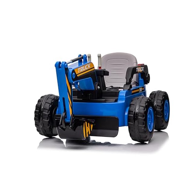 Ride On Excavator for Kids, 4WD Electric Excavator Toy, 12V Battery