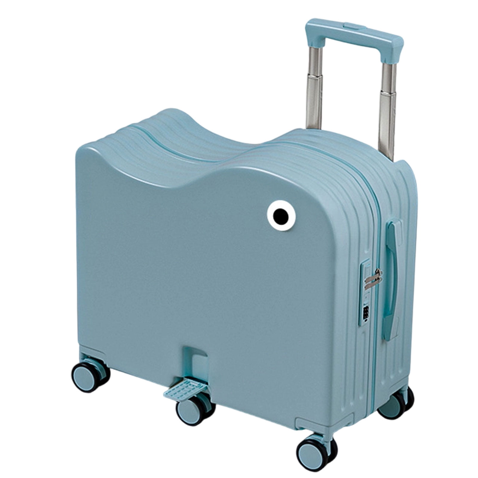 Ride-On Luggage Suitcase With Six-Wheel Rolling Base, Hard Shell Travel ...