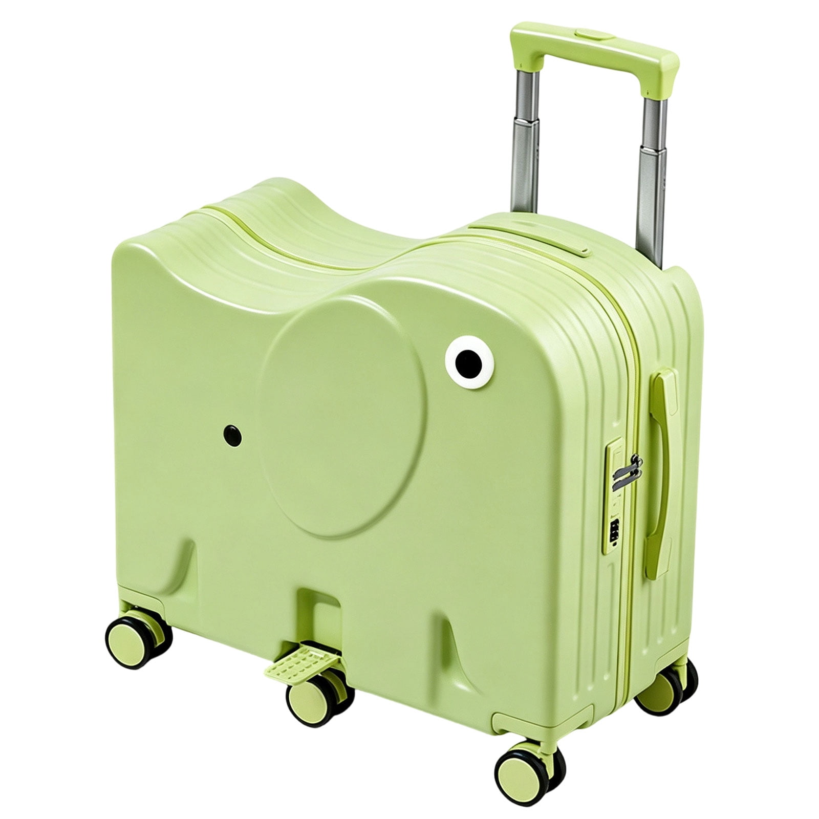 Ride-On Luggage Suitcase With Six-Wheel Rolling Base, Hard Shell Travel ...