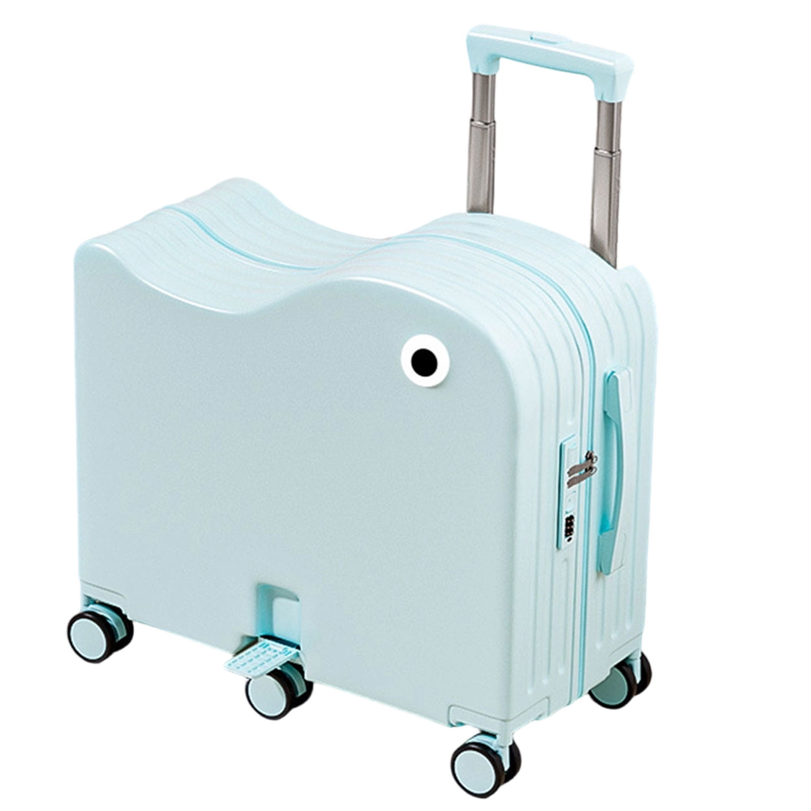 Ride-On Luggage Suitcase With Six-Wheel Rolling Base, Hard Shell Travel ...