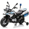 Ride On Police Motorcycle, 12V 7Ah Kids Motorcycle with Training Wheels