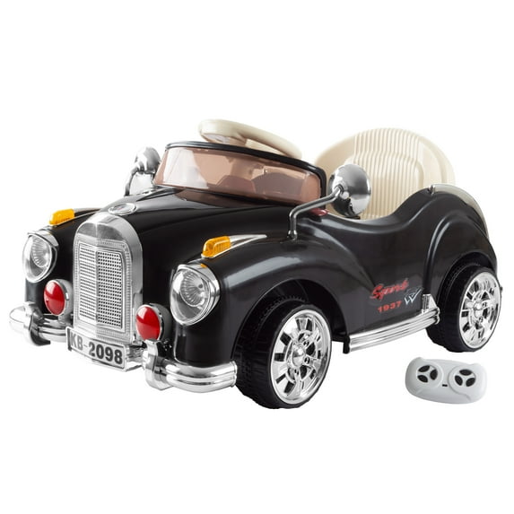 Ride On Toy Car, Battery Powered Classic Car Coupe With Remote Control and Sound by Rockin' Rollers – Toys for Boys and Girls, 3 Year Olds And Up (Black)