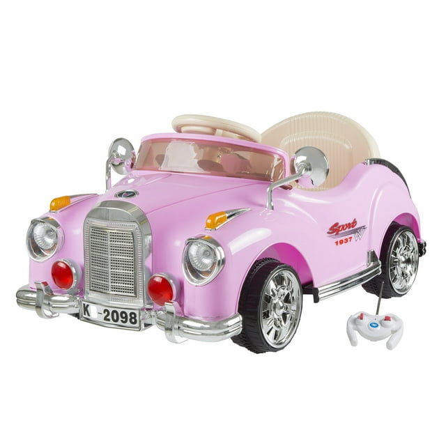 Ride On Toy Car, Battery Powered Classic Car Coupe With Remote Control and Sound by Hey! Play! – Toys for Boys and Girls, 3 Year Olds And Up
