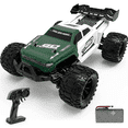 thumbnail image 1 of 1:14 RC Car, 50+ KPH High Speed Remote Control Car, 4WD Off Road Truck with 540 Brushed Motor, Metal Differential, LED Lights, 2.4GHz All Terrain Fast RC Truck for Adults & Kids, Green, 1 of 6