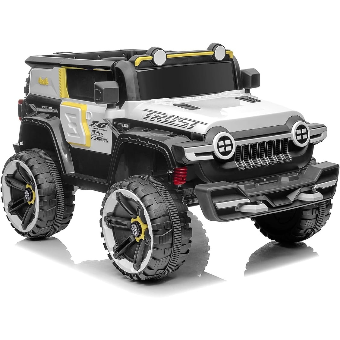 White 12-Volt Off-Road Ride-On Truck with Remote Control